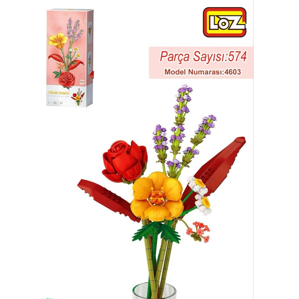 Loz Eternal Flowers Parçalı Yapım Seti – Gül, Hibiskus, Lavanta ve Papatya (574 Parça) - yok Evcil Hayvan Ürünleri Fiyatı