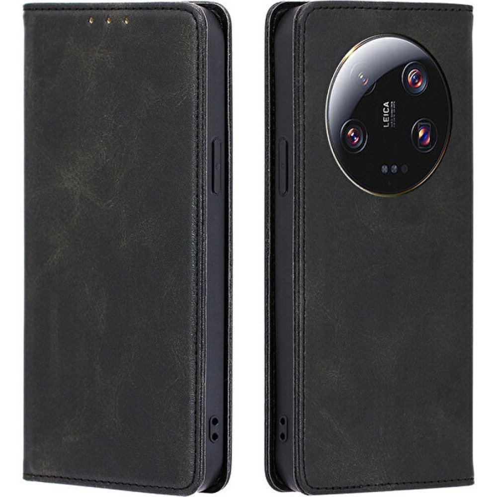 LR Joyful Xiaomi 13 Ultra Buzağı Dokusu Telefon Deri Kılıf Stand Cüzdan Koruyucu Telefon Kapağı (Yurt Dışından) - Siyah Cep Telefonu Kılıfı Fiyatı