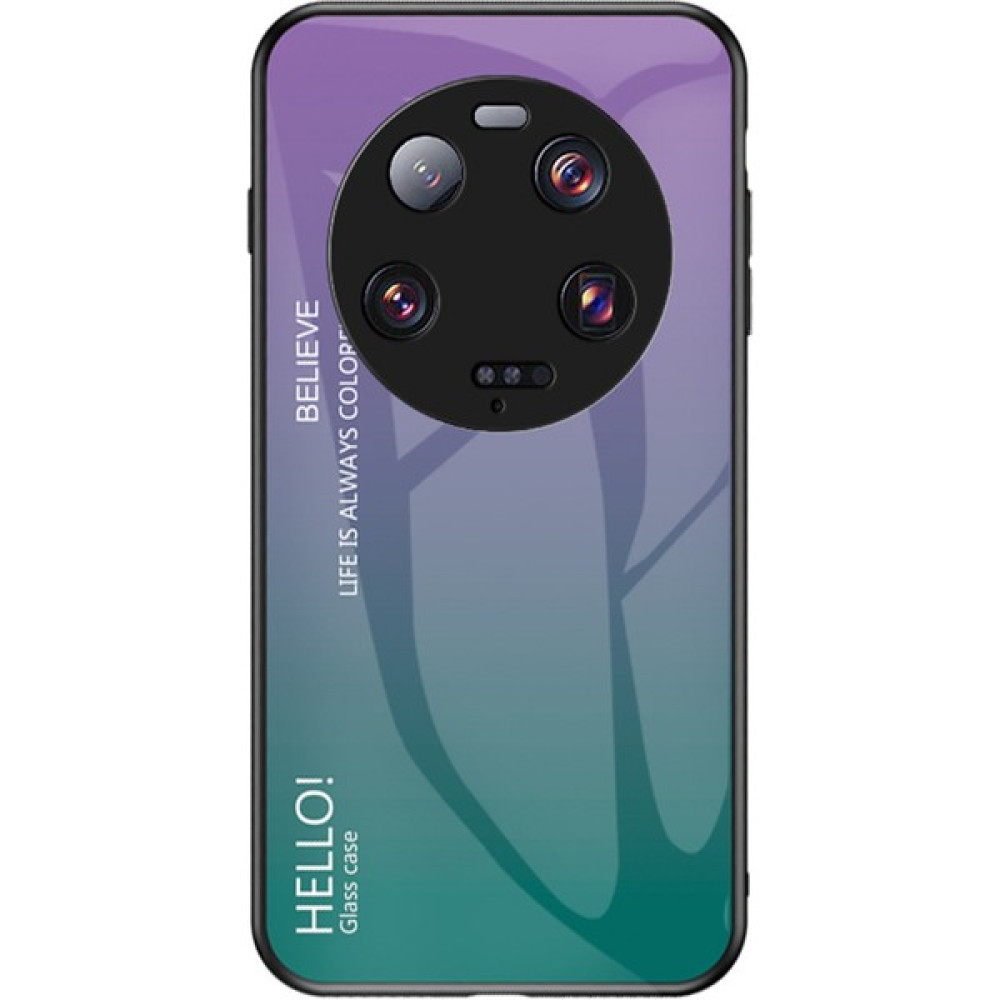 LR Joyful Xiaomi 13 Ultra Gradyan Temsilli Cam Telefon Kılıfı Pc+Tpu Çizgiye Karşı Kapak (Yurt Dışından) - Mor Cep Telefonu Kılıfı Fiyatı