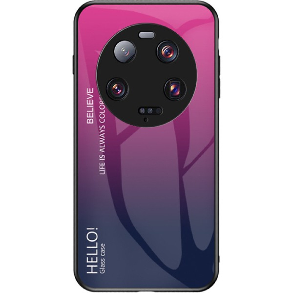 LR Joyful Xiaomi 13 Ultra Gradyan Temsilli Cam Telefon Kılıfı Pc+Tpu Çizgiye Karşı Kapak (Yurt Dışından) - Rose Cep Telefonu Kılıfı Fiyatı
