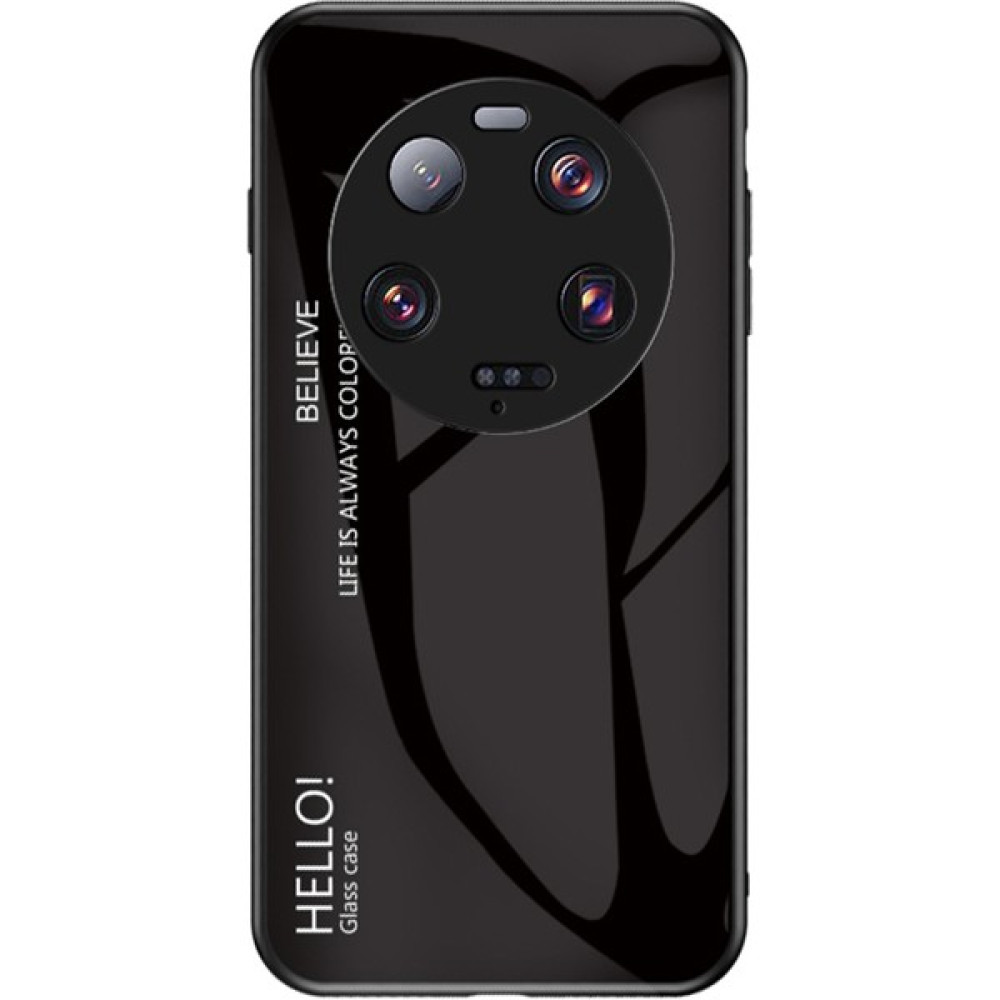 LR Joyful Xiaomi 13 Ultra Gradyan Temsilli Cam Telefon Kılıfı Pc+Tpu Çizgiye Karşı Kapak (Yurt Dışından) - Siyah Cep Telefonu Kılıfı Fiyatı