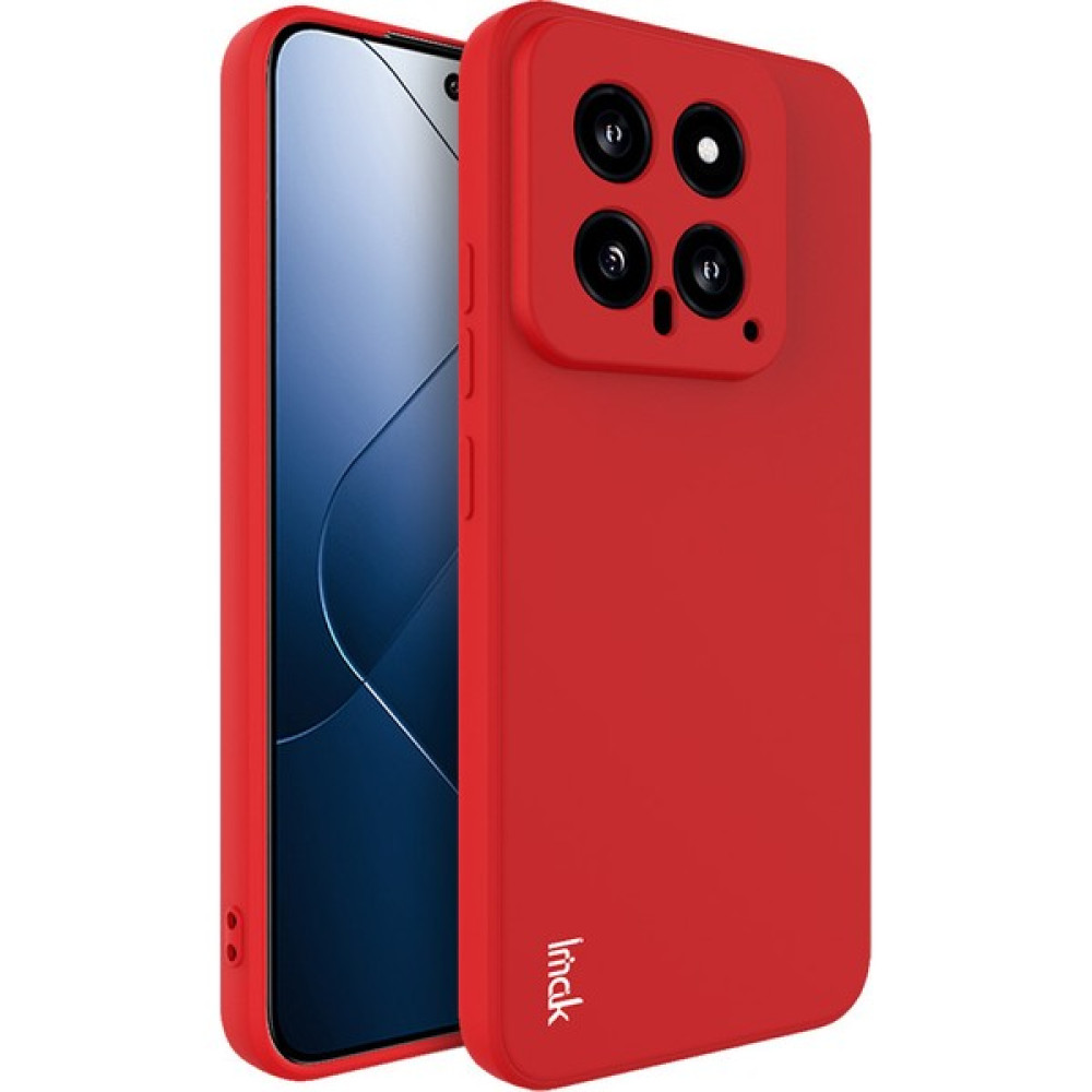 LR Joyful Xiaomi 14 Düz Kenar Esnek Tpu Telefon Geri Kapağı (Yurt Dışından) - Kırmızı Cep Telefonu Kılıfı Fiyatı