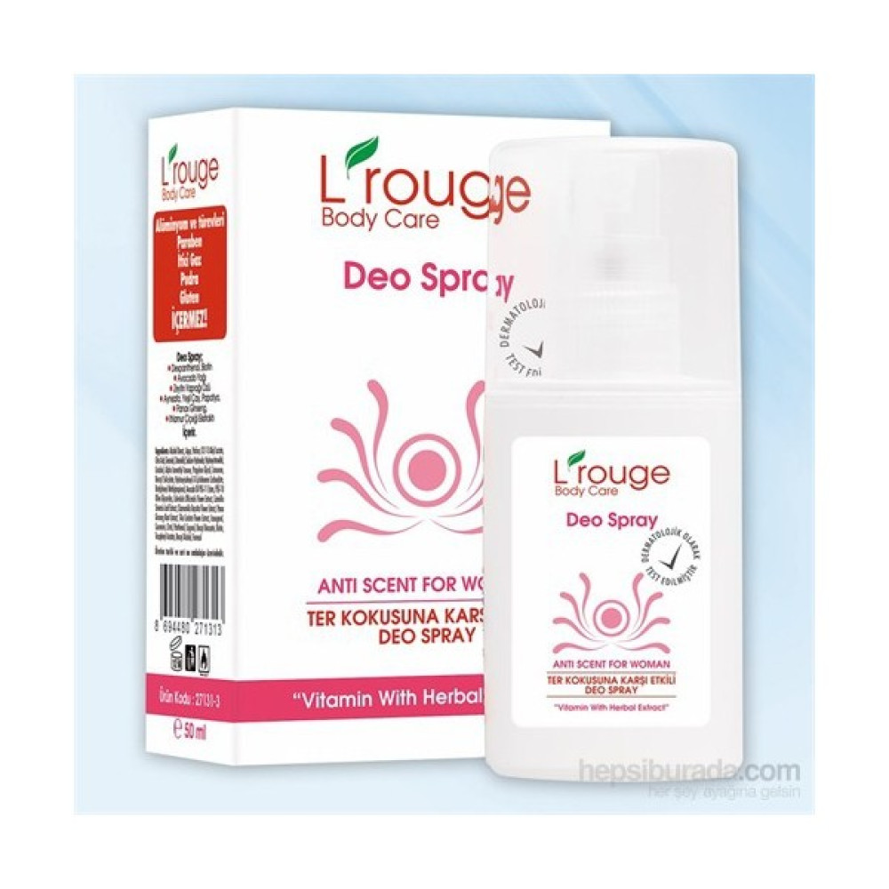 L’Rouge Deo Spray For Woman - 50 ml Deodorantlar Fiyatı