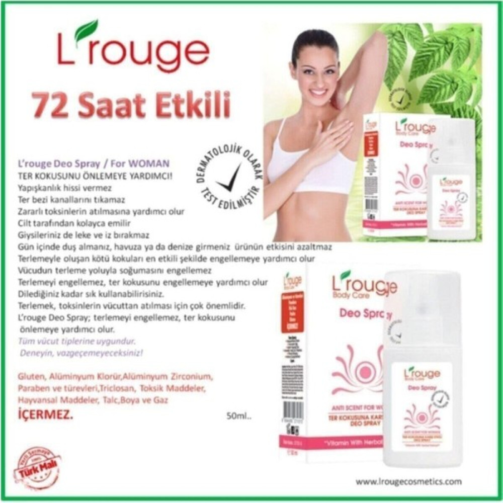 L'rouge Deo Spray For Woman Ter Kokusunu Oto Boyaları Fiyatı
