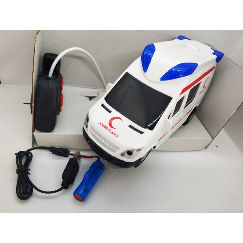 Lrs Store Oyuncak Ambulans Şarjlı Uzaktan Kumandalı Full Fonksiyon Sirenli 3D Işıklı Yüksek Kalite Şarzlı Araba - Beyaz Oyuncak Araç Fiyatı