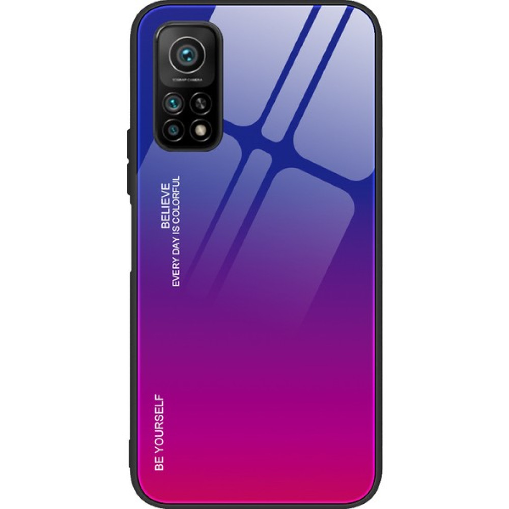 LRtools Xiaomi Mi 10 T 5g / Mi 10T Pro 5g / Redmi K30S Için Çift Renkli Yumuşak Tpu Kenar Temperli Cam Telefon Kılıfı (Yurt Dışından) - Pembe - Mavi Cep Telefonu Kılıfı Fiyatı