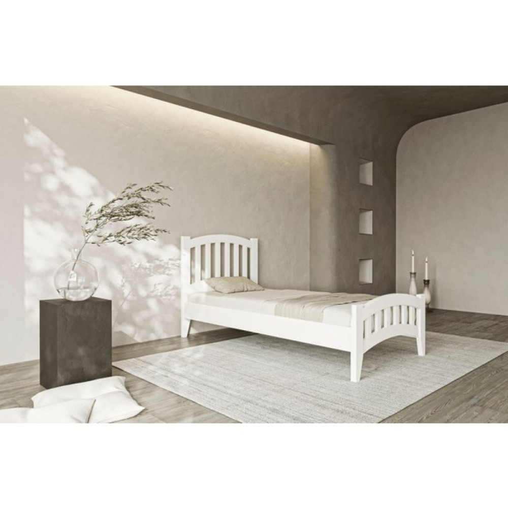 Lrya Modern İnci Beyaz Tek Kişilik Karyola 90X190 - Açık Beyaz Karyola Fiyatı
