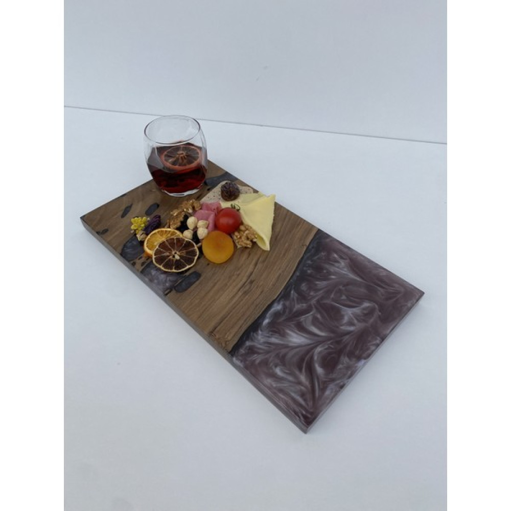 Ls Wood Store Ls Wood -Ceviz Ağacı Brandon Epoksi Kahvaltı,peynir Sunum Tabağı ,sunum Tahtası 40 x 20 cm Küçük Boy Mutfak Gereçleri Fiyatı