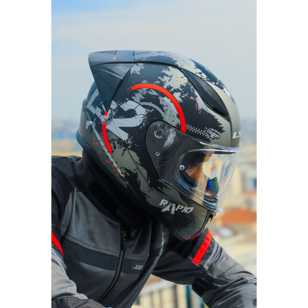 LS2 Rapıd 2 Cırcle Mat Siyah-Kırmızı Kask + Spoıler - 3XL - Siyah Oto Boyaları Fiyatı