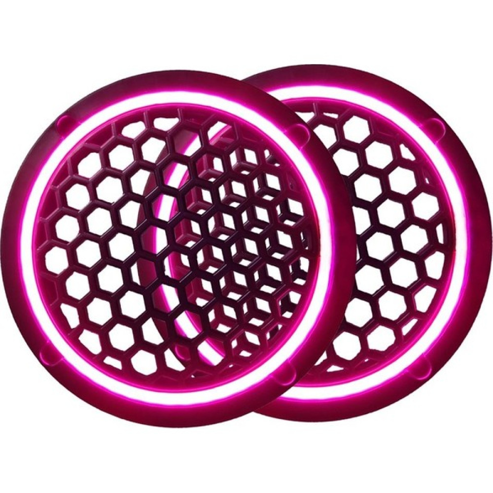 Lsound Neon Işıklı 16 cm Hoparlör ve Midrange Kapağı - 2 Adet - Pembe Oto Hoparlörleri & SubWoofer Fiyatı