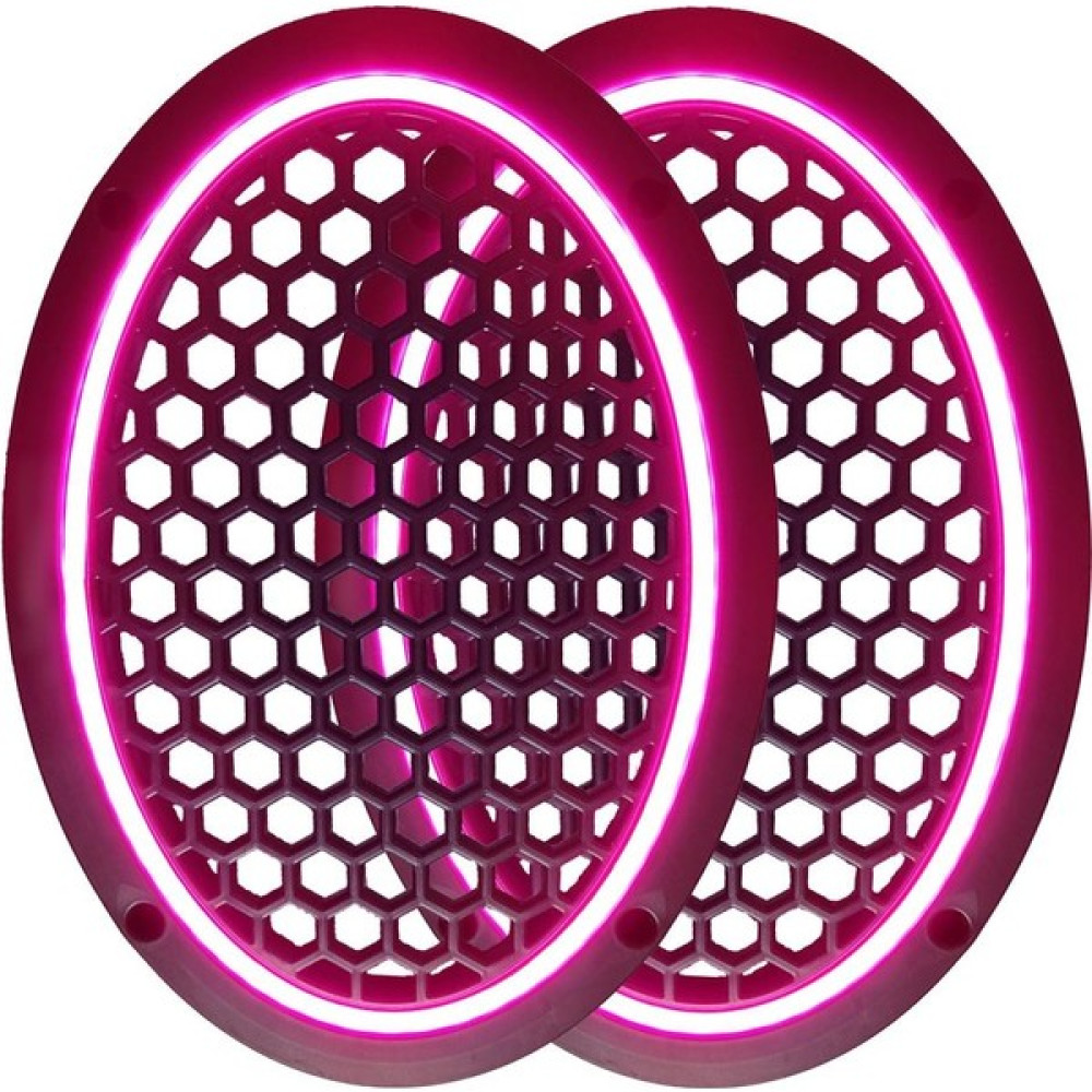 Lsound Neon Işıklı (6x9) Inç Kaliteli Plastik Hoparlör ve Midrange Kapağı - 2 Adet - Pembe Oto Hoparlörleri & SubWoofer Fiyatı