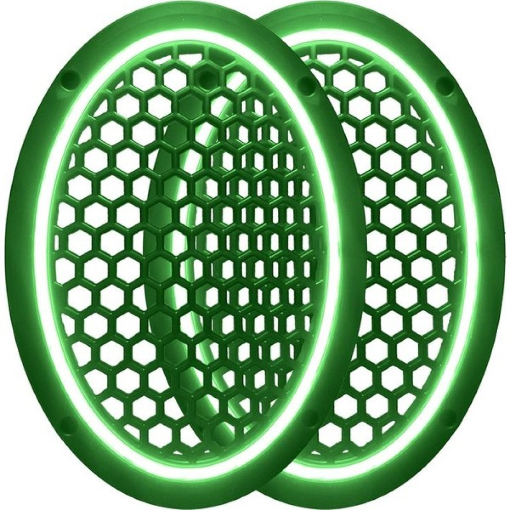 Lsound Neon Işıklı (6x9) Inç Kaliteli Plastik Hoparlör ve Midrange Kapağı - 2 Adet - Yeşil Oto Hoparlörleri & SubWoofer Fiyatı