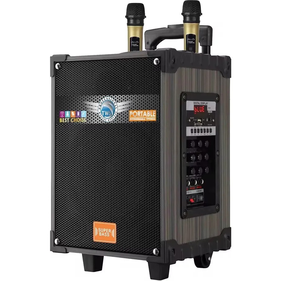 LT-910 Şarjlı Kumandalı Çift Mikrofonlu Hoparlör Karaoke Sistemi 80 Watt Taşınabilir Amfi Hoparlör Bluetooth Hoparlör Fiyatı