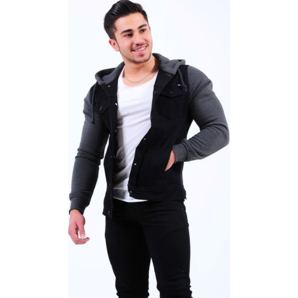 LTC Jeans Kol Füme Polar Siyah Erkek Kot Ceket Erkek Ceket Fiyatı