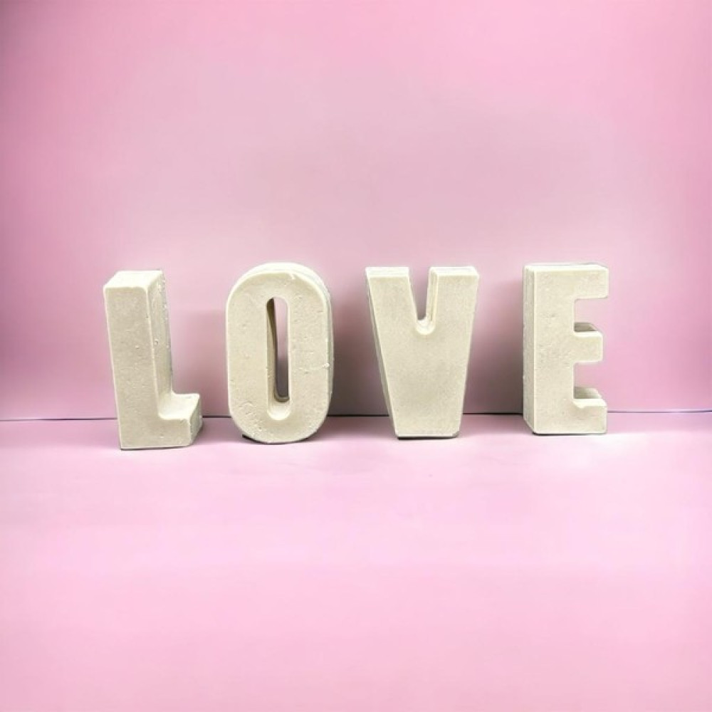 Lu Design Beyaz Love Yazısı Biblo Ev Dekorasyon 5cm Harf & Taş Tozu Biblo Fiyatı