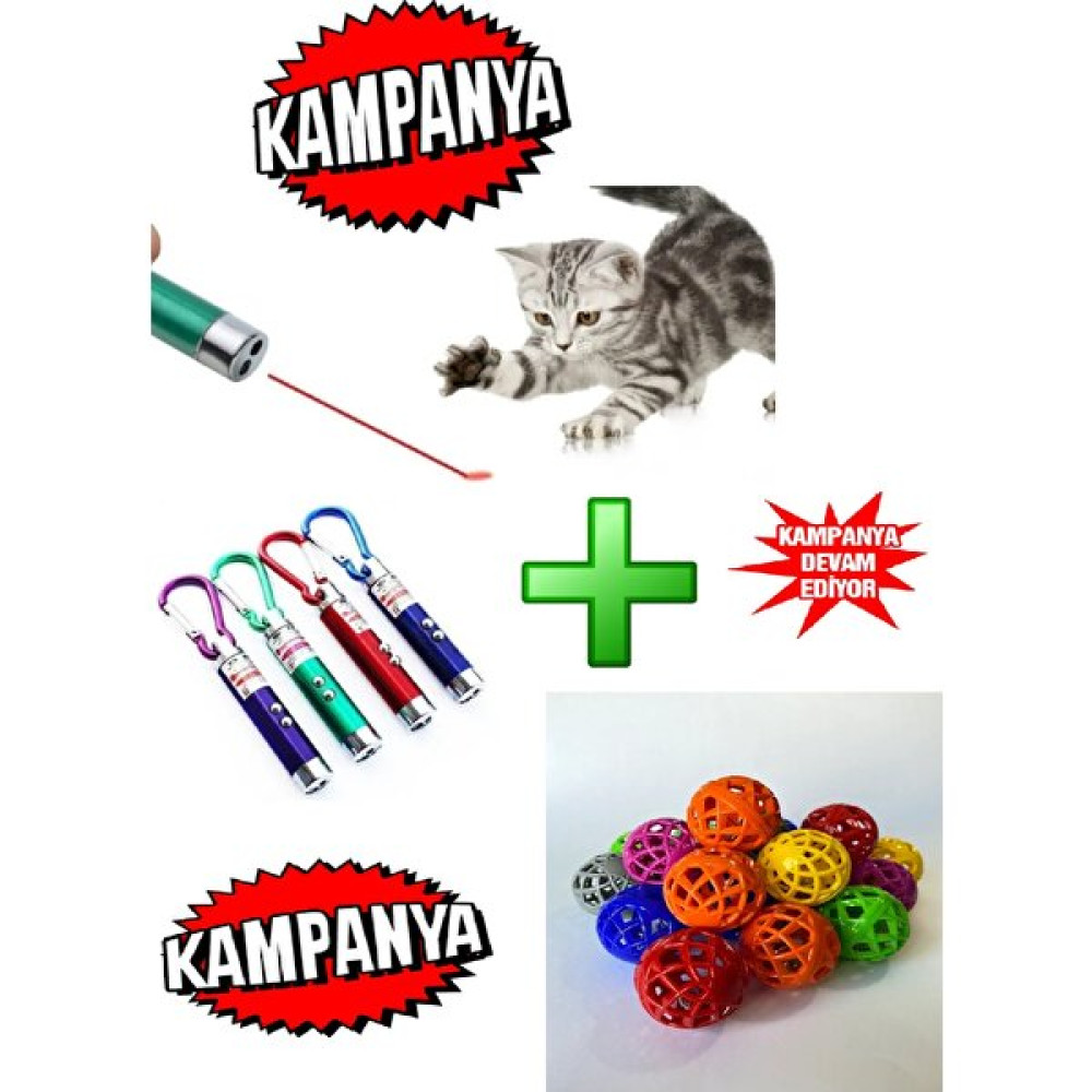 Lubaer Kedi Oyuncak Zilli Top, Kedi Oyuncak Lazer, 2'li Set. Evcil Hayvan Ürünleri Fiyatı