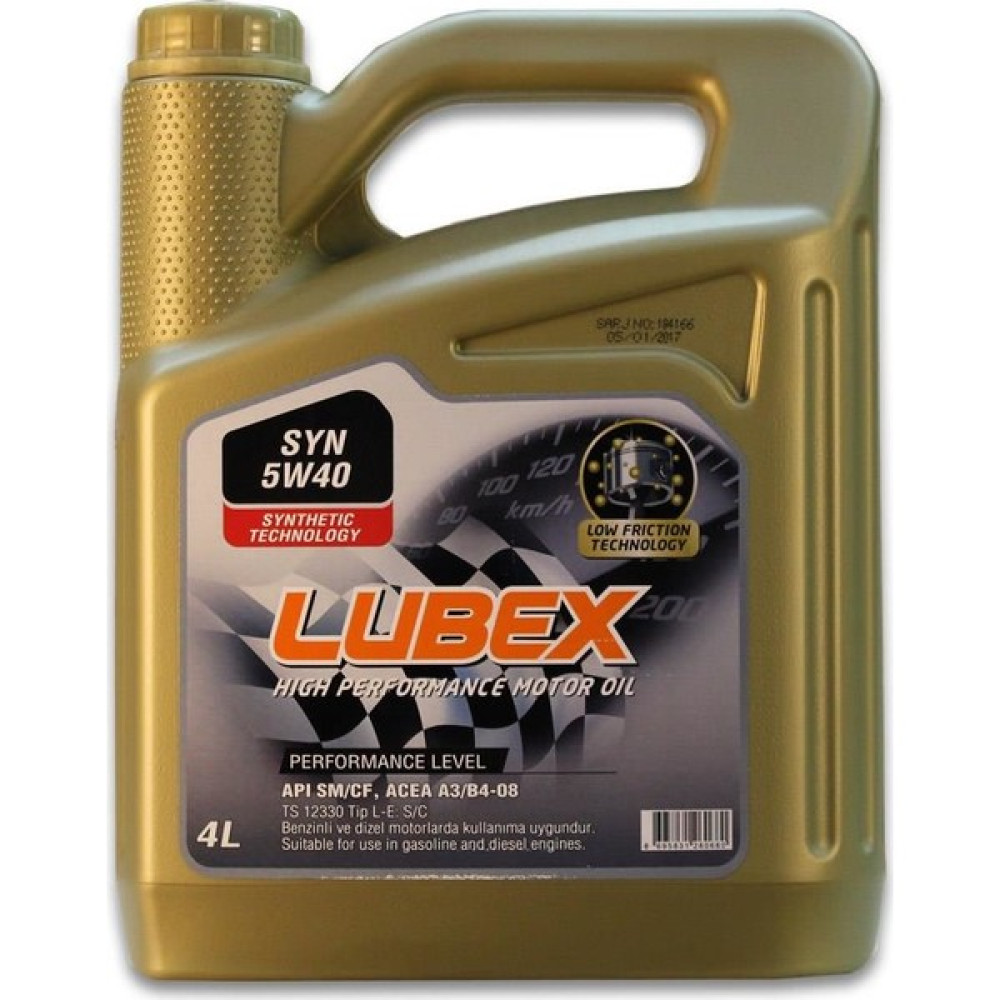 Lubex SYN 5W-40 4 Litre Motor Yağı ( Üretim Yılı: 2022 ) Motor Yağı Fiyatı