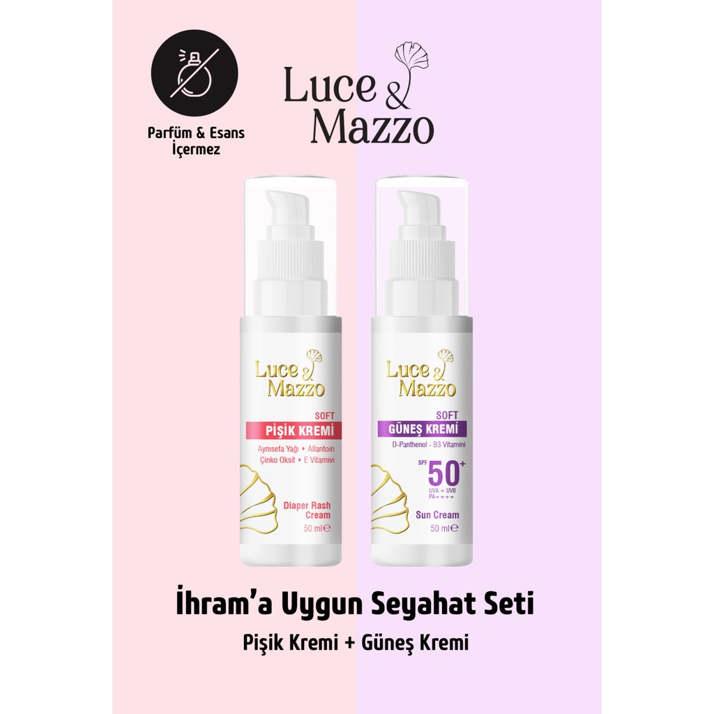 Luce & Mazzo Kokusuz Ihrama Uygun Seyahat Seti Güneş Kremi, Pişik Kremi Diğer Fiyatı