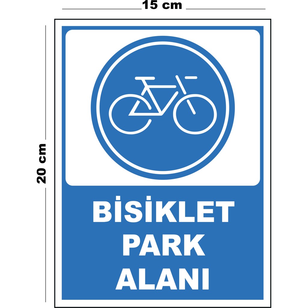 Lucena Metal Bisiklet Park Yeri 15CM x 20CM Uyarı Levhası Yönlendirme Tabelası Bisikletler Fiyatı