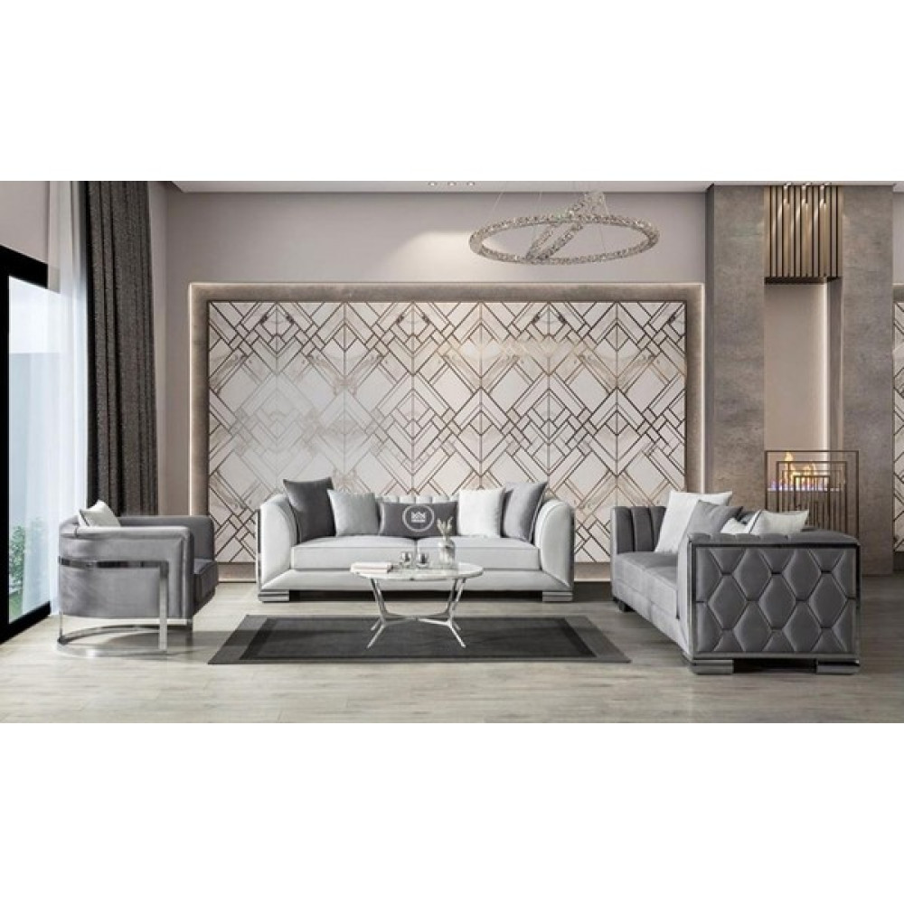 Lucetta Concept Lucetta- Maldiv Koltuk Takımı 3+3+1 - Gri Koltuk Takımı / Seti Fiyatı