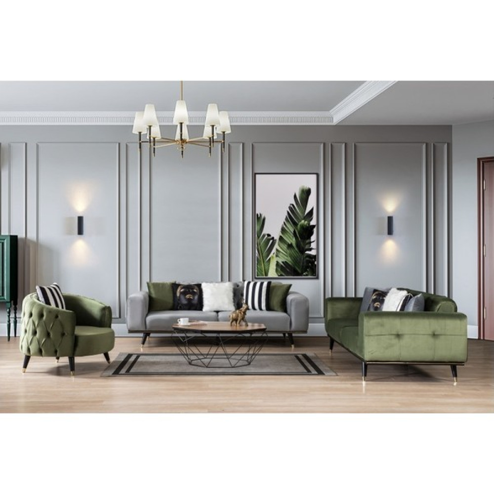 Lucetta Concept Lucetta-Nova Koltuk Takımı 3+3+1 - Açık Yeşil Koltuk Takımı / Seti Fiyatı