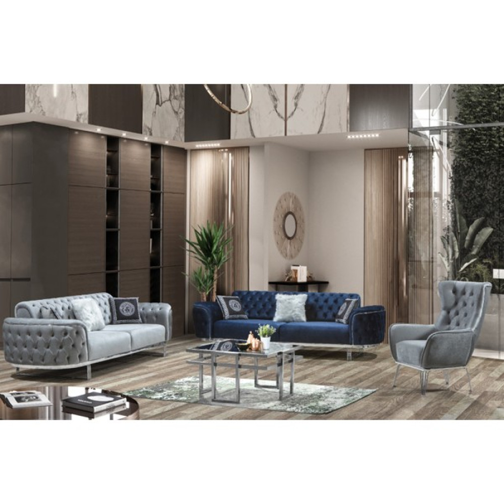 Lucetta Concept Lucetta-Quatro Koltuk Takımı 3+3+1 - Lacivert Koltuk Takımı / Seti Fiyatı