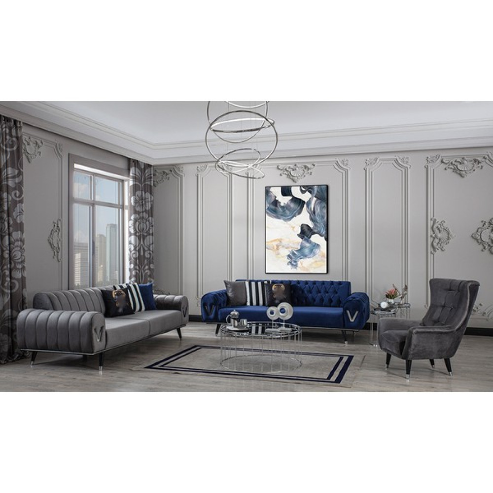 Lucetta Concept Lucetta-Valentino Koltuk Takımı - Lacivert Koltuk Takımı / Seti Fiyatı