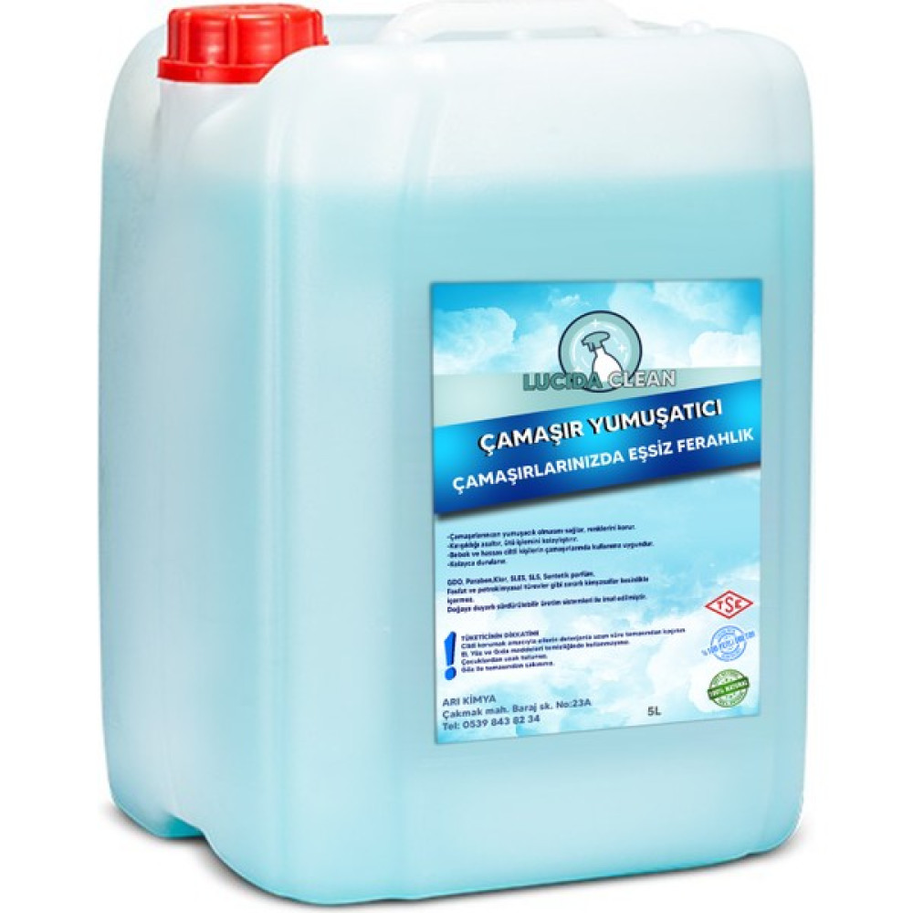 Lucida Clean Çamaşır Yumuşatıcı 5 Litre Organik Beyaz Sabun Kokulu - 5 lt Yumuşatıcı Fiyatı