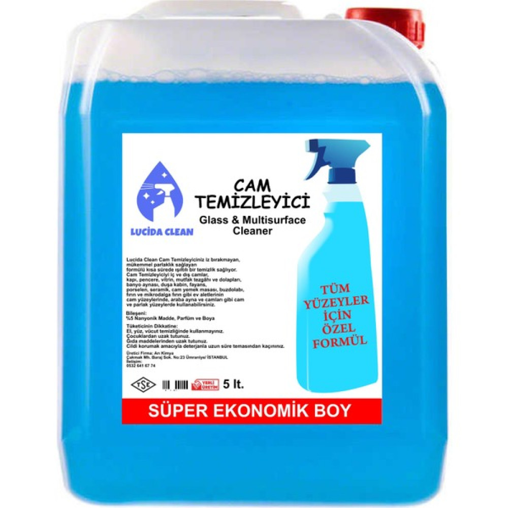 Lucida Clean Camsil Cam Temizleme Sıvısı 5 Lt Temizlik Malzemeleri Fiyatı