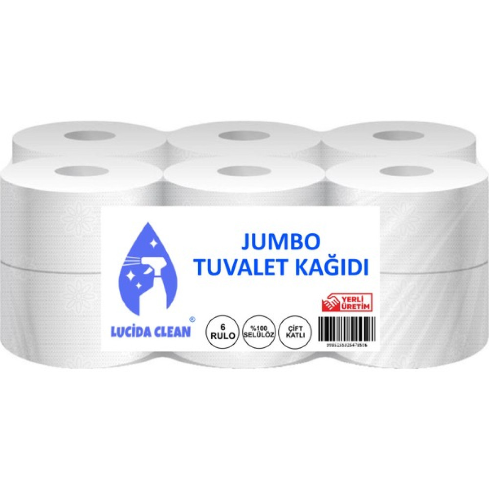 Lucida Clean Endüstriyel Tuvalet Kağıdı 3 kg 6 Rulo Ekonomik 12 Li - Beyaz Tuvalet Kağıdı Fiyatı
