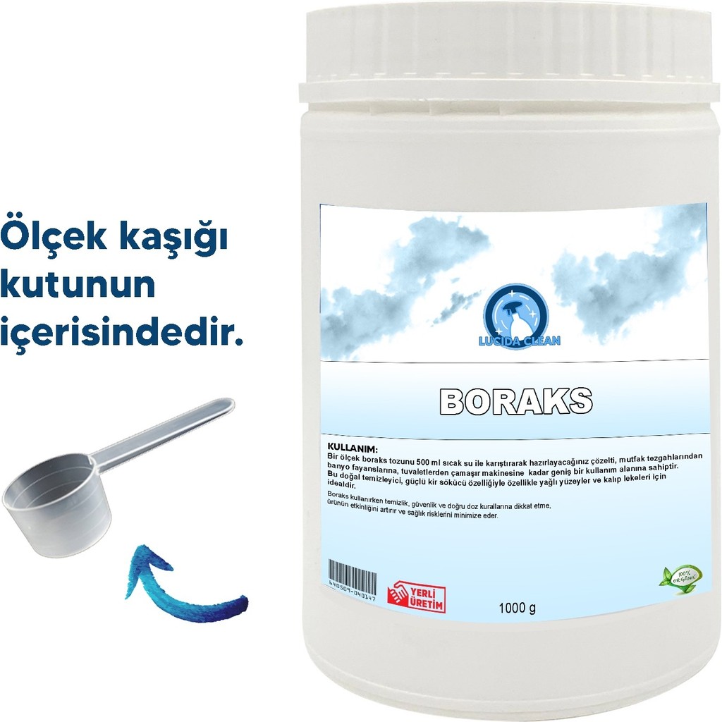 Lucida Clean Eti Maden Saf Boraks Toz Deterjan 1 kg Çamaşır Deterjanı Fiyatı