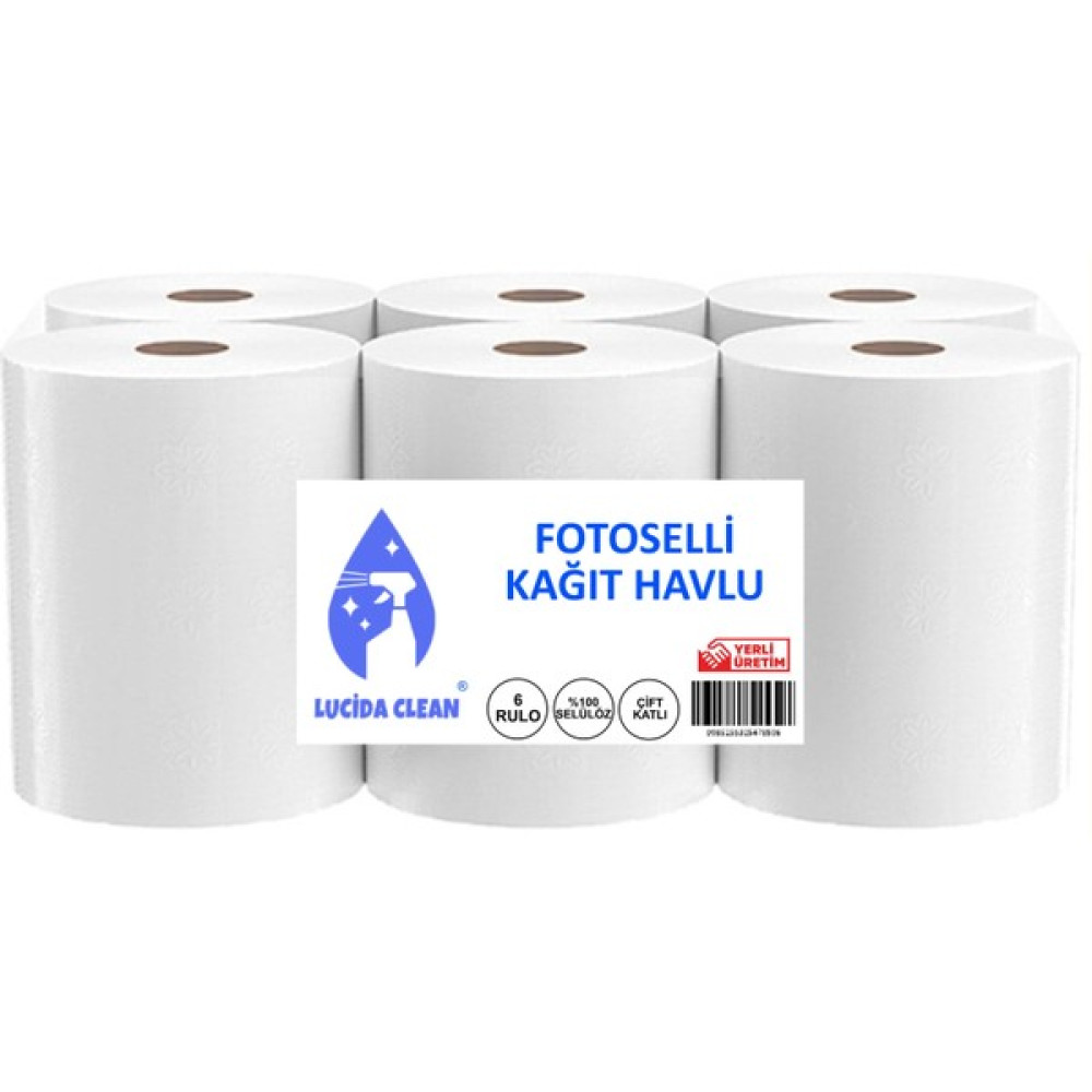 Lucida Clean Hareketli Fotoselli Kağıt Havlu 21 cm 3 kg 6 Rulo Ekonomik - Beyaz Kağıt Havlu Fiyatı