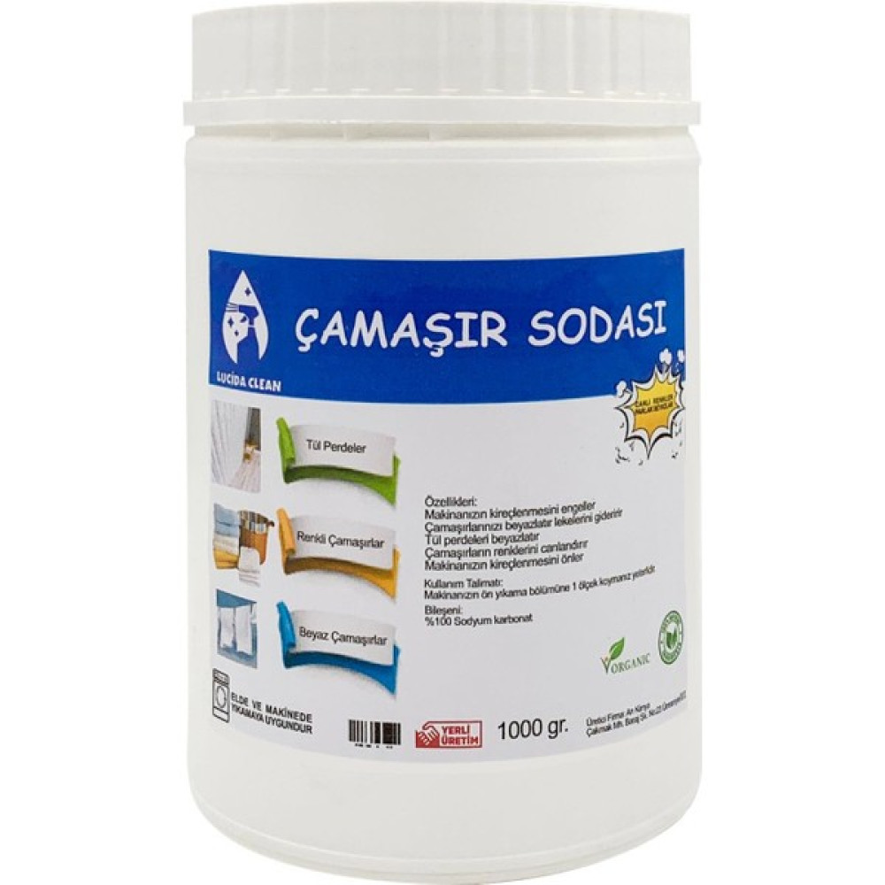 Lucida Clean Organik Çamaşır Sodası 1000 gr - 1 kg Çamaşır Yıkama Fiyatı