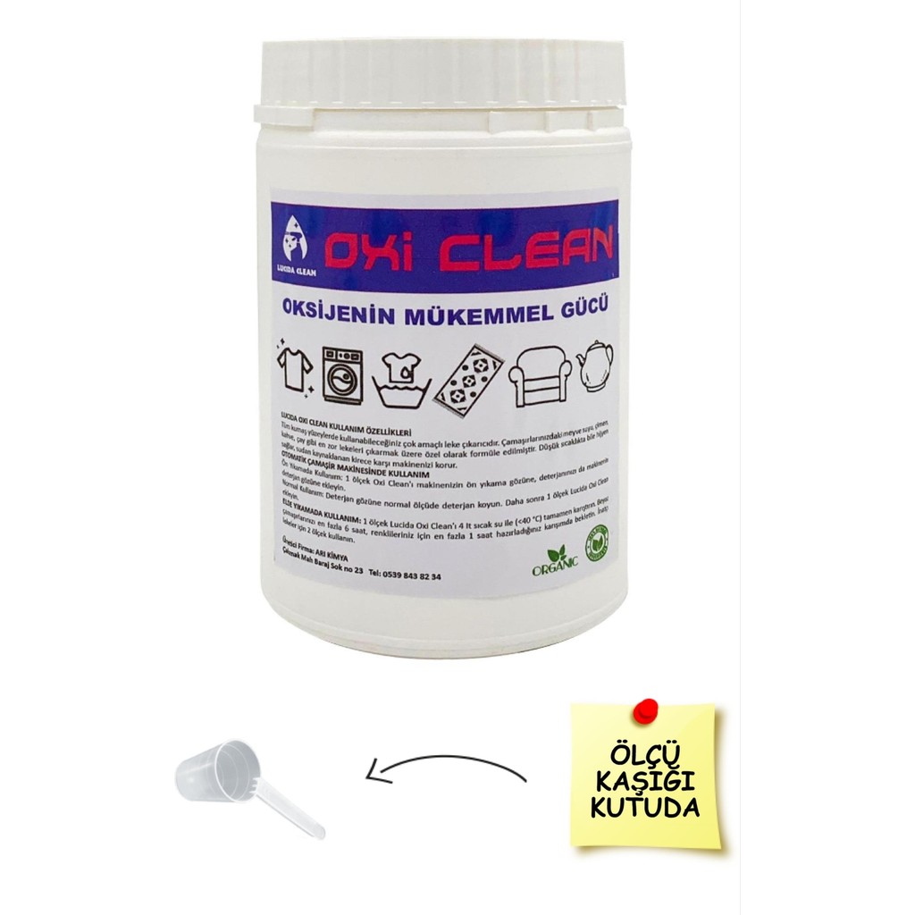 Lucida Clean Oxi Clean Sihirli Oksijenli Leke Çıkarıcı Deterjan Organik 1 kg Çamaşır Yıkama Fiyatı