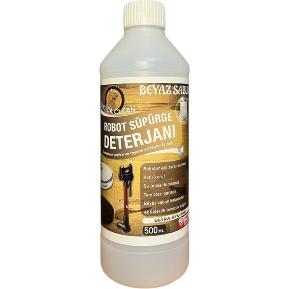 Lucida Clean Robot Süpürge Deterjanı Beyaz Sabun Kokulu 500 ml Parlatıcı ve Temizleyiciler Fiyatı