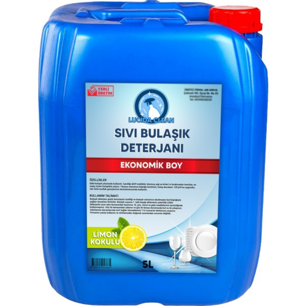 Lucida Clean Sıvı Bulaşık Deterjanı Nemlendiricili 5 Lt. El Bakımı Fiyatı