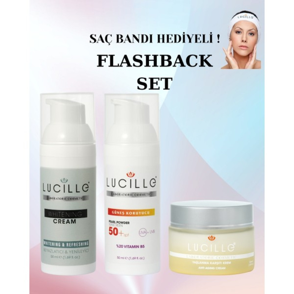 Lucille Beauty Lucille Flashback 3'lü Krem Seti (Yaşlanma Karşıtı,beyazlatıcı ve Güneş Koruyucu) Anti-Aging / Yaşlanma Karşıtı Fiyatı
