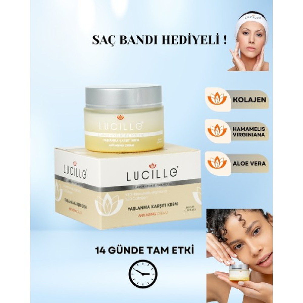 Lucille Yaşlanma Karşıtı Bakım Kremi - Hamamelis Virginiana ve Collagen İçerikli - 50 ml Anti-Aging / Yaşlanma Karşıtı Fiyatı