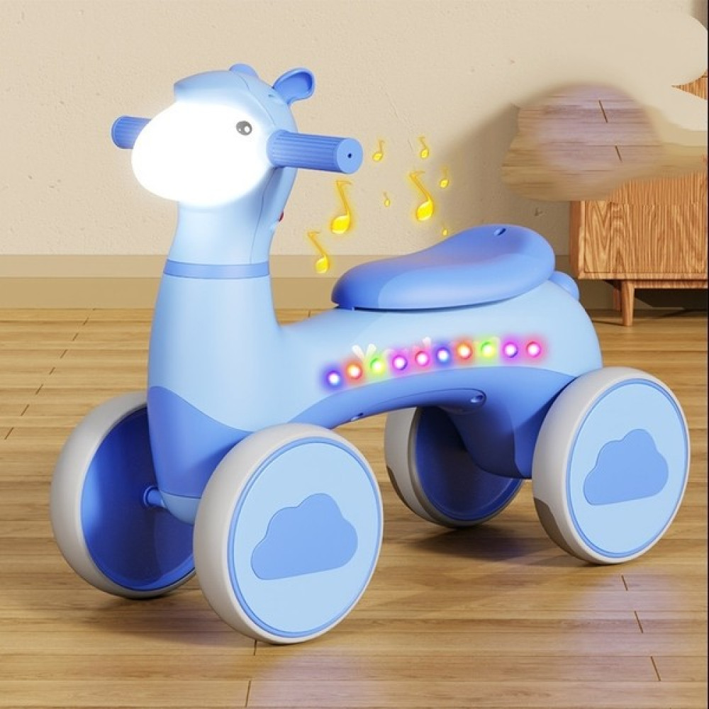 Luck Çocuk Scooter Alpaka Scooter Dört Tekerlekli Denge Aracı Bebek Yürüteci 1-3 Yaşında Bebek Yürüteci (Yurt Dışından) - Açık Mavi Açık Hava, Deniz ve Spor Oyuncakları Fiyatı