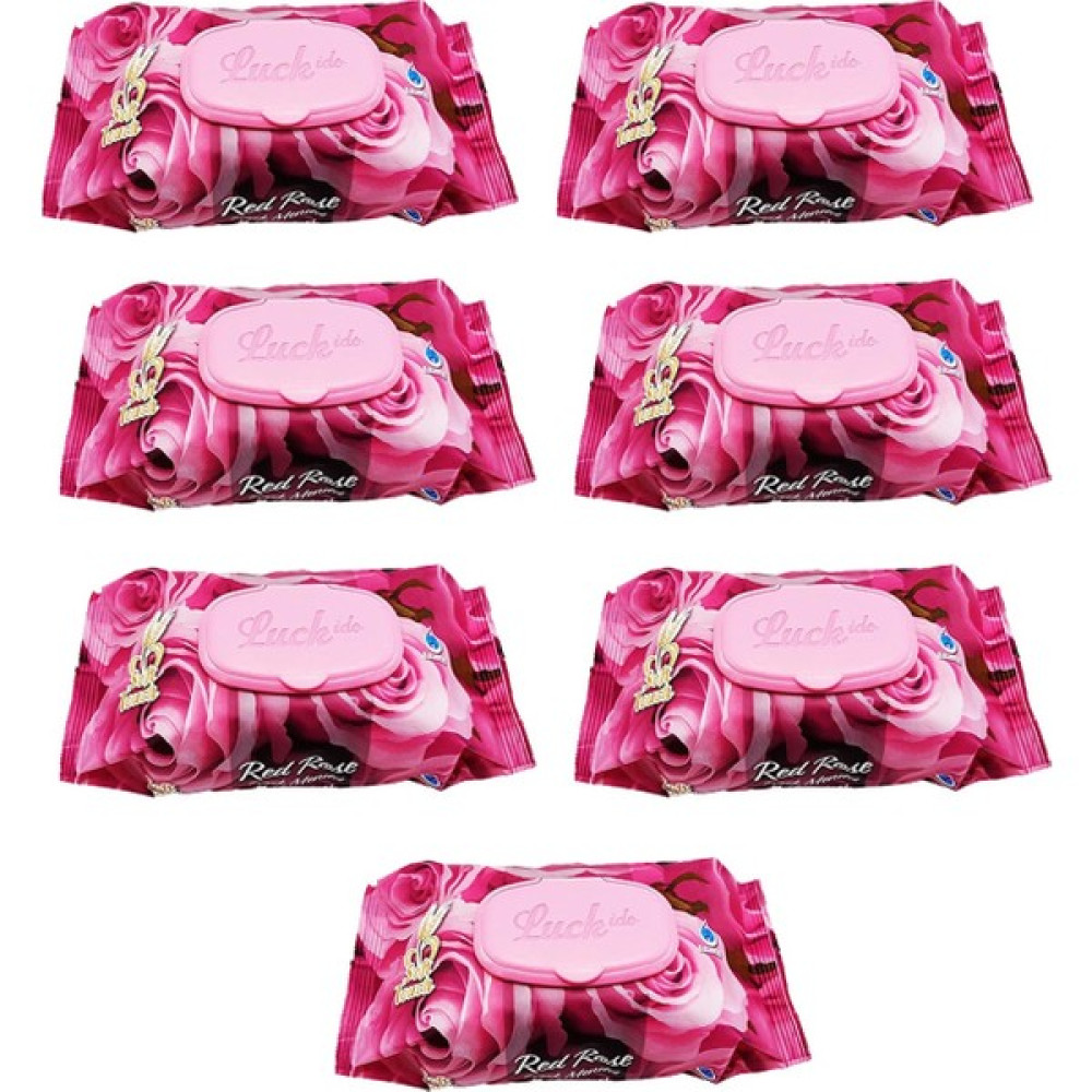 Luckido 7 Paket Red Rose Islak Havlu Mendil 90 Adet Kapaklı Gül Kokulu Oto Boyaları Fiyatı