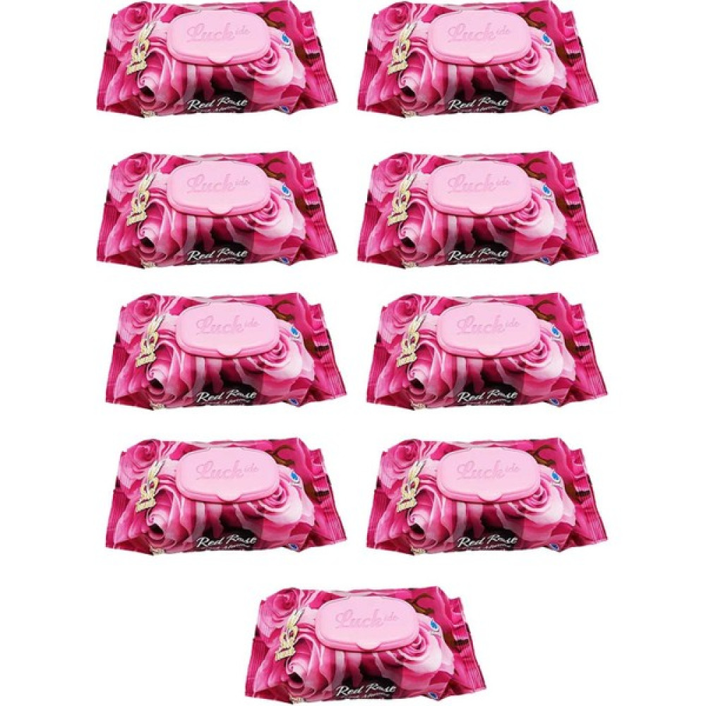 Luckido 9 Paket Red Rose Islak Havlu Mendil 90 Adet Kapaklı Gül Kokulu Bebek Bakım Fiyatı