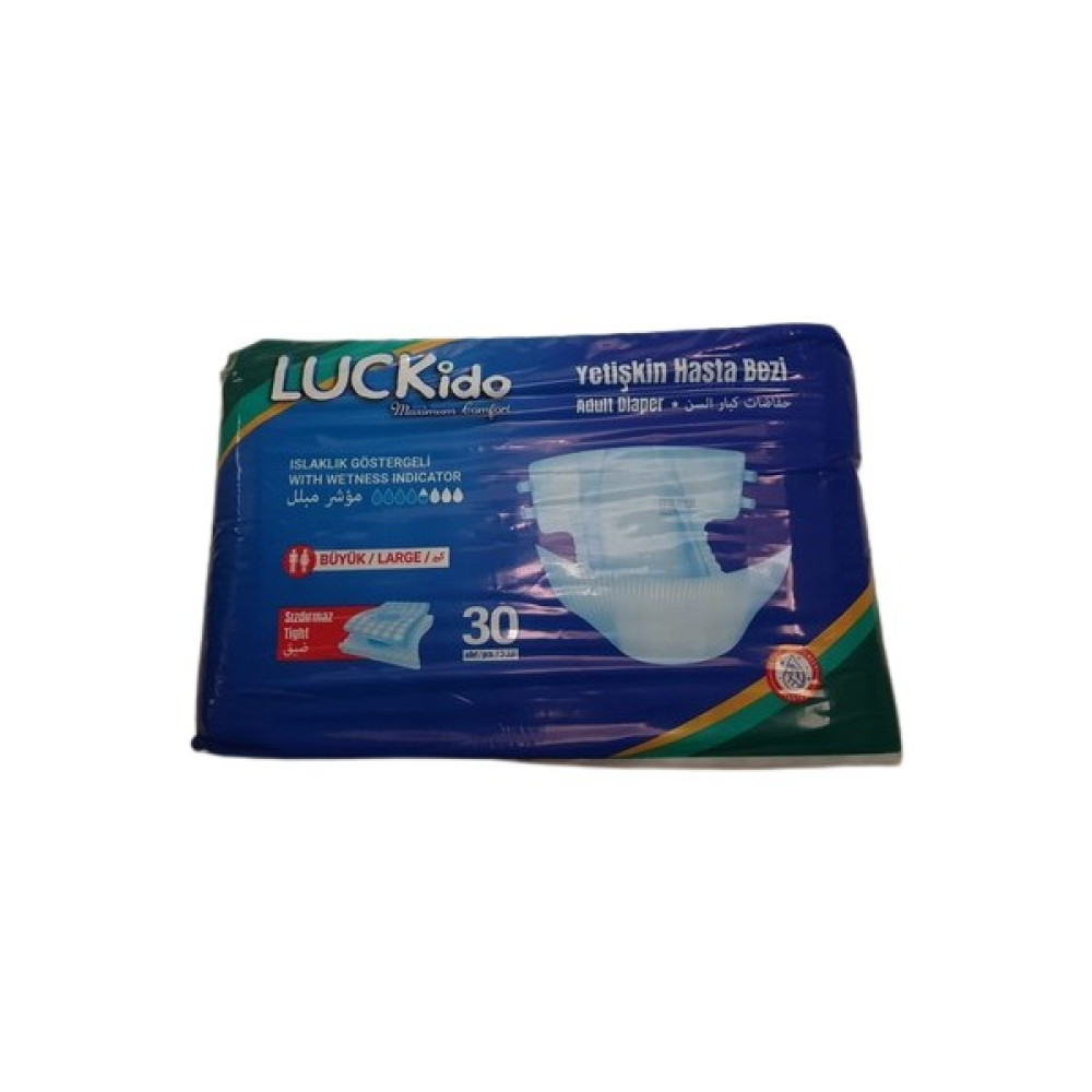 Luckido Yetişkin Hasta Bezi L Beden 30'lu Hasta Bezleri ve Temizliği Fiyatı