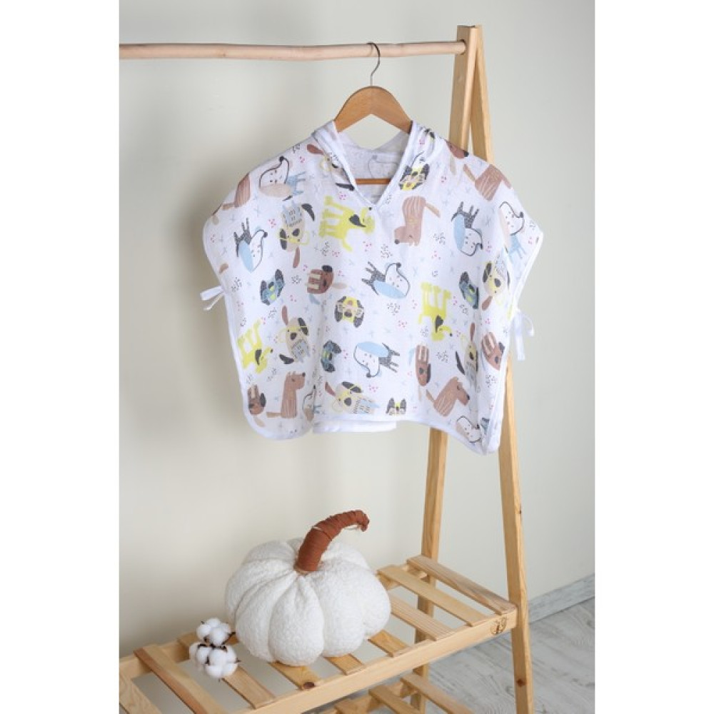 Luckka %100 Pamuk Bebek Çocuk Müslin Panço - ZTPANÇO - Renkli Bebek Banyo-Tuvalet Fiyatı
