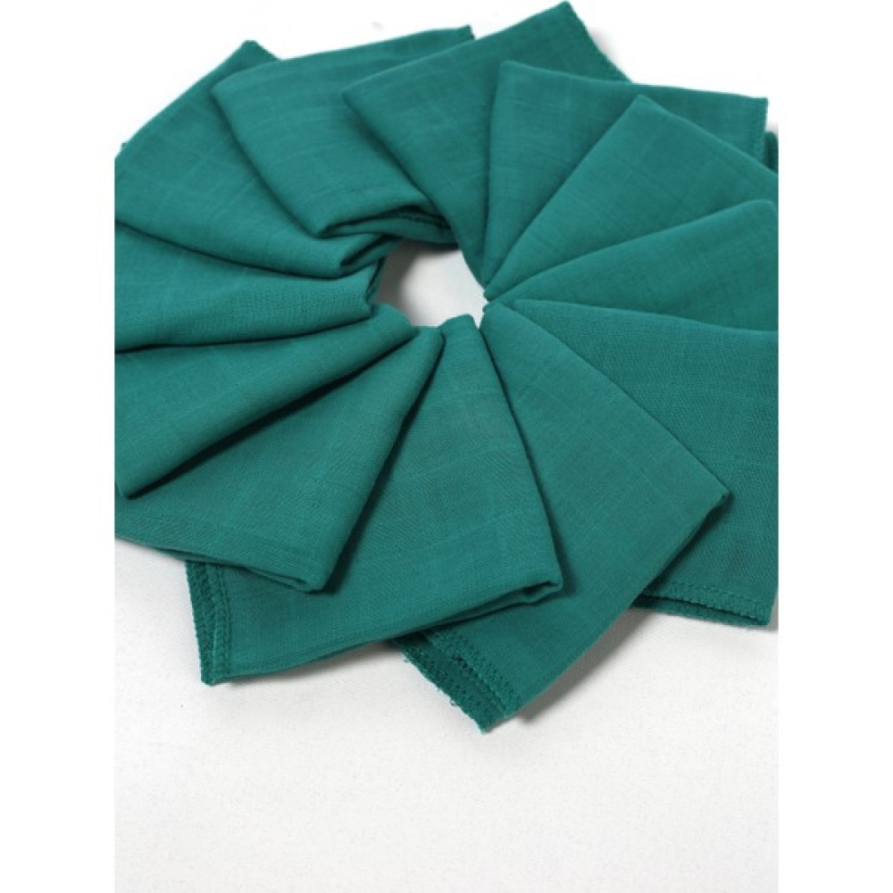 Luckka 12'li Müslin Ağız Mendili , Omuz Bezi , Ter Bezi Çift Kat Dikimli 35X20 cm - Ztagızmendili - Koyu Yeşil - Standart Mama Önlüğü Fiyatı