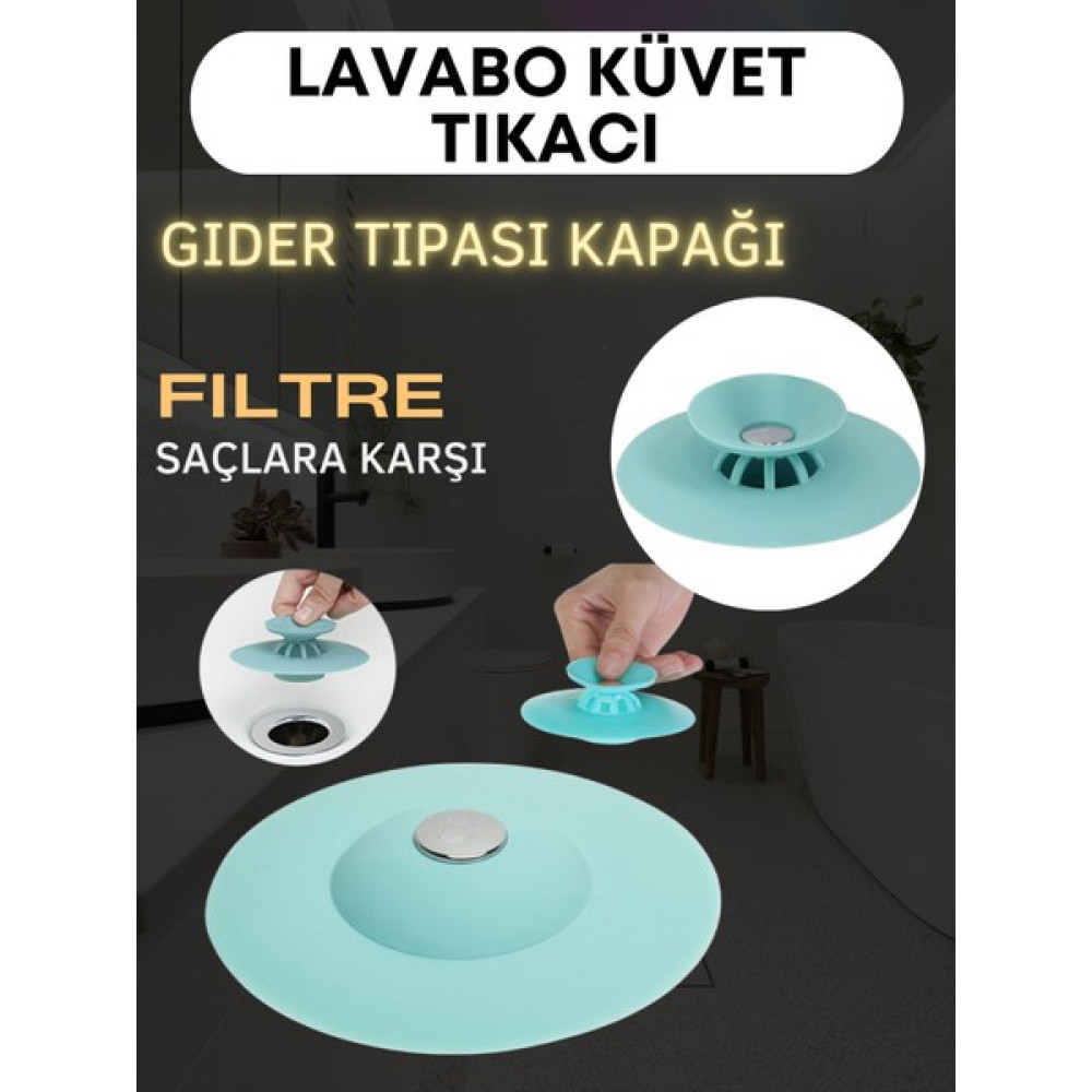 Luckshery Lavabo Küvet Tıkacı Mutfak Banyo Gider Tıpası Kapağı Tıkaç Süzgeç - Yeşil Banyo Aksesuarları Fiyatı