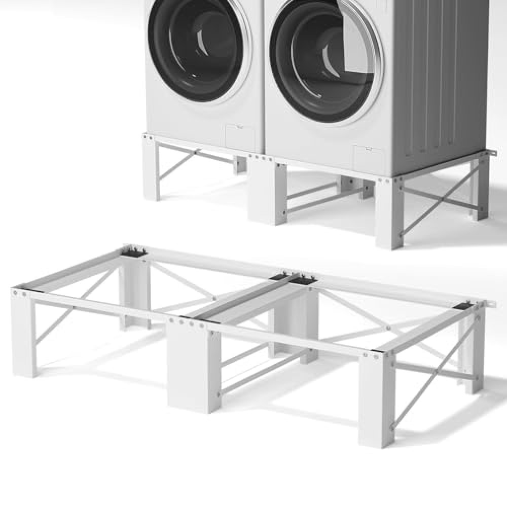 LUCKUP 2 Pack 29" Laundry Pedestal Heavy Duty Washer and Dryer Pedestal Stand Raiser Anti-Vibration, Anti-Slip, Ergonomic Height with Extra Storage Compatible with Most Washers and Dryers, White