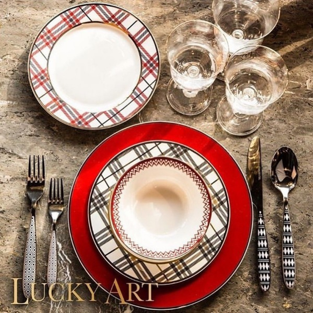 Lucky Art LYXI005 Gladys 24 Parça 6 Kişilik Günlük Yemek Takımı Yemek Takımı Fiyatı