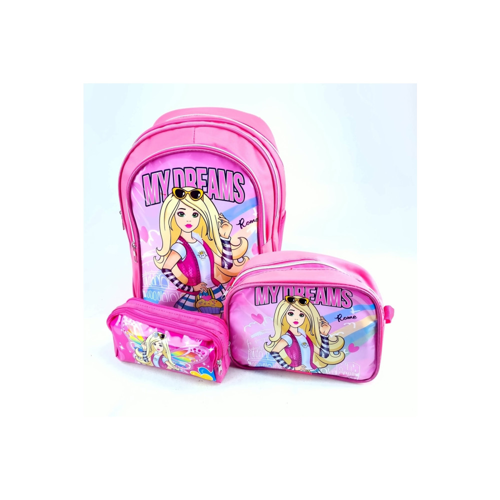 LUCKY BAG Kız Çocuk Resimli Beslenme Çantası Ve Kalemlik Hediyeli Ilkokul Anaokul Öğrenci Okul Çantası Okul Çantası Fiyatı