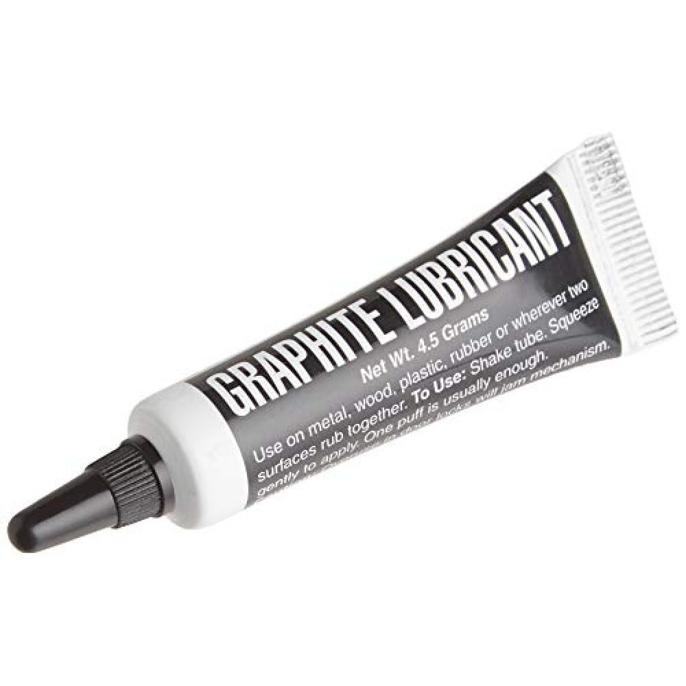 Lucky Line Graphite Dry Lock Lubricant Powder, 4.5 Grams (9501), Black and White