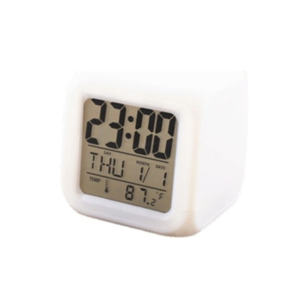 Lucky Power Dijital Renkli Çalar Saat Masaüstü Çağrı Bell Mini Küçük Saat LED Sessiz Işıklı Masa Elektronik Saat (Yurt Dışından) - Beyaz Masa Saati Fiyatı